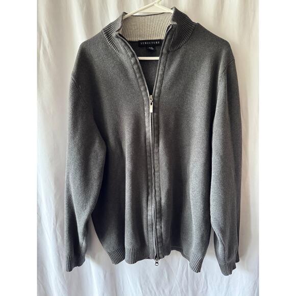 Structure Full Zip Mock Neck Sweater Jacket, Size XL - Picture 2 of 9